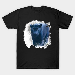 Black Panther Animal Wildlife Jungle Nature Adventure Watercolor T-Shirt